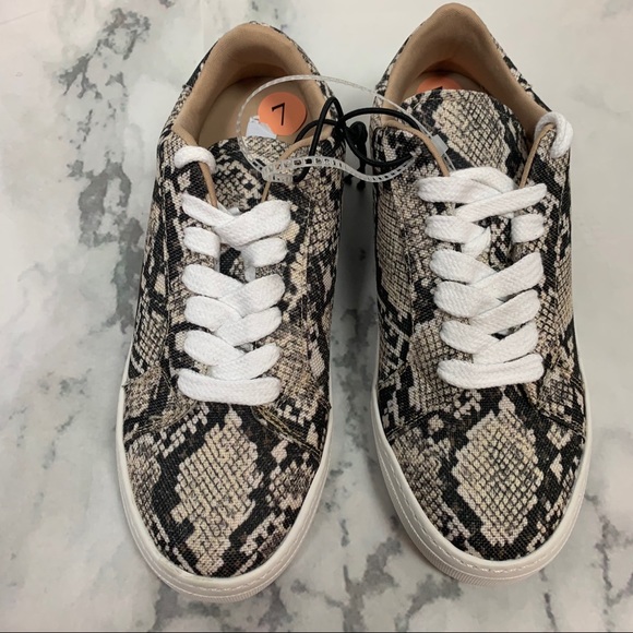 snakeskin canvas shoes